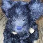 Russ Alleluia Dark Blue Stuffed Plush Teddy Bear Bow Tags Peace On Foot 13 Inch