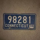 Lot Of 13 Vintage Connecticut License Plates