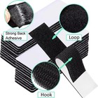20 Sets Heavy Duty Hook   Loop Adhesive Strips 1x4    Black Sticky Back Fastener