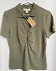 Michael Kors Women   s Top Medium Military Green Msrp  68