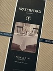 New Waterford 70 X 84 Tablecloth Crystal Co  Luxury Golden Pearl Optical Art 6-8