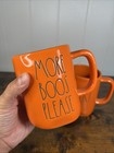  2  New Rae Dunn Halloween Boos Eek Orange Coffee Mugs
