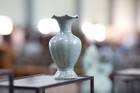 No 47 Korean Goryeo Celadon Vase With Embossed Floral Pattern