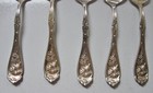 5 Antique 1908 William Rogers Silverplate Carnation Pattern 7  Soup Spoons