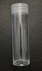 Lot Of 10 Plastic Coin Tubes Storage Box Round Clear Tube Screw On Cap For Penny