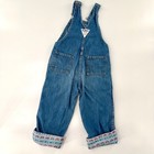 Oshkosh Bgosh Vintage 90s Made In Usa Car Print Trim Denim Overalls 3t Blue