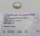 Sterling Silver 1 10ct White Diamond Baguette Inlay Linked Love Knot Ring Size 7