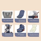 3 In 1 Luxury Baby Stroller Travel Pram High Landscape Pushchair Newborn New