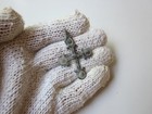 Very Rare Ancient Byzantine Or Roman Fine Lead Relief Engraved Cross 