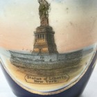 Statue Of Liberty Ny New York Souvenir Porcelain Trinket Antique Cobalt