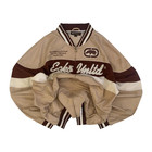 Ecko Unltd Y2k Hip Hop Full Zip Lined Windbreaker Beige L