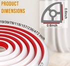 Flexible Quarter Round Molding Trim 118 Inch Waterproof Silicone Peel Stick Wall