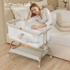 Baby Bassinet Bedside Crib  3-in-1 Baby Bassinet Bedside Sleeper With Mattress A