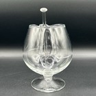 Vintage Mid Century Footed Pitcher Brandy Snifter Martini Mixer Swizzle Stick