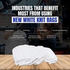 Premium White Knit T-shirt Cotton Cleaning Rags - Multipurpose Cleaning Cloths