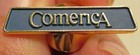 Vintage Comerica Bank 1  Gold Tone Service Award Lapel Hat Pin Used Blue Guc