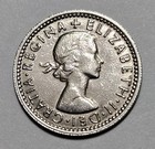 1963 Sixpence Elizabeth Ii 1st Portrait With Britt omn  1 Sixpence Only 