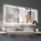 72 X 36 In Led Bathroom Wall Mirror With Lights Makeup Vanity Anti-fog Dimmable