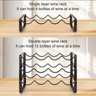 Stackable Wine Rack Countertop  12 Bottles 3 Tier Wine Cabinet Counter