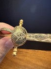 Vintage Antique Toledo Spain Gold Silverenamel Rapier Dagger Knife Letter Opener