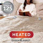 Sunbeam Royal Posh Velvet Heated Electric Blanket Queen Size  90  X 84   12 Heat