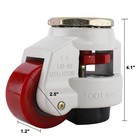 4pcs Leveling Casters Gd-80s-t Plate Mounted 4400 Lbs Iron Poly Wheel   Nbr Pad