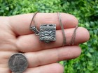 Vintage Sterling Silver - Holy Bible Locket - Pendant Necklace - Medal - Opens