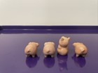 Hagen Renaker Baby Pig Figurines Begging And Standing Pink - All Four