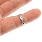 Pt950 Platinum 1 4ct Natural Diamond Brush Finished Band Ring Size 6 5