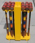 Vintage Hardwood High-quality Heavy-duty Croquet Set With Stand  6-player