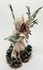 Lake Fairy W red Baby Dragon Drinking Statue 13 h Fantasy Figure Sculpture Decor