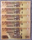 Item   I-78 Zimbabwe 50 Dollars  2020  P-105  Unc 5 Notes
