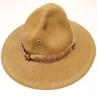 Vintage Bsa Campaign Hat Boy Scouts Of America Size 7- 1 8 