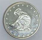 Prospector Covered Wagon 1 Troy Oz 999 Fine Silver Coin Art Round