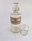 Apothecary Pharmacy Chemist Drugstore Glass Dome Funnel Label Under Glass Bottle