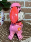 Vintage Groovy Psychedelic Dog Coin Bank Retro Japan Pink Paper Mache 60s 70s