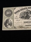 1861  10 Bank State South Carolina Charlestown South Carolina Obsolete Currency