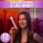 Tampon Flasks 12 Pack  18 Oz Total  - Hidden Travel Flasks For Women - S