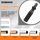 Dominox Hand Reamer Tool Deburring Tool For Copper  Brass  Aluminum And Stainles