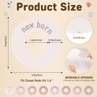 8pcs Baby Closet Dividers For Clothes double-sided Organizer Pink