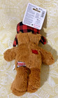 Kong Wild Knots Brown Bear Md lg With Plaid Hat Squeaks Dog Toy -free Shipping-