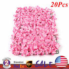 20pcs Silk Artificial Flower Wall Panel Wedding Party Backdrop Floral Home Decor