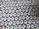 Vintage Feed Bag Fabric 35  X 42  Flowers On Navy -  5