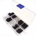 Easycargo 100pcs Heatsink Assortment Kit Small Cooler Aluminum Heat Sink Set For