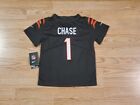 Nwt Toddler kids 2-3t 4-5t 6-7t Cincinnati Bengals Ja marr Chase Stitched Jersey