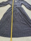 Women s L Blue Boho Midi Dress Smocked Waist Long Sleeve Nwt