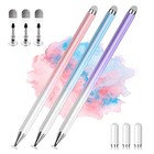 Stylus Pens For Touch Screens  2 In 1 High Precision Blue  Pink  Purple