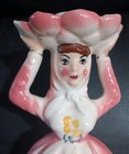 Vintage Lipper   Mann Pink Lady Napkin Candle Holder 8 5  Fruit Basket  52 700