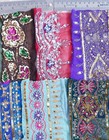 Rare Lot Antique Vintage Sari Trim Lace Edging Ribbon  Craft Doll Ov C210 Bb22