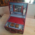 Vintage Chas  W  Wolf Luggage Ny Vanity Suitcase With Brush   Comb   More Read